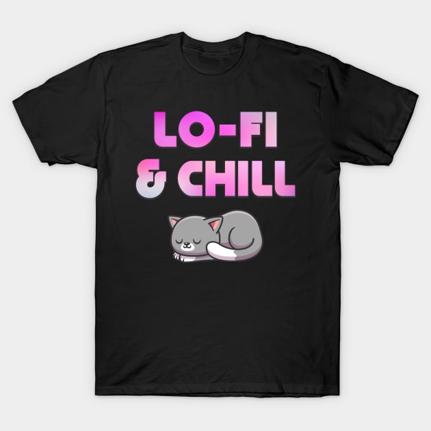 Lo-fi And Chill Cat T-Shirt by Foxxy Merch